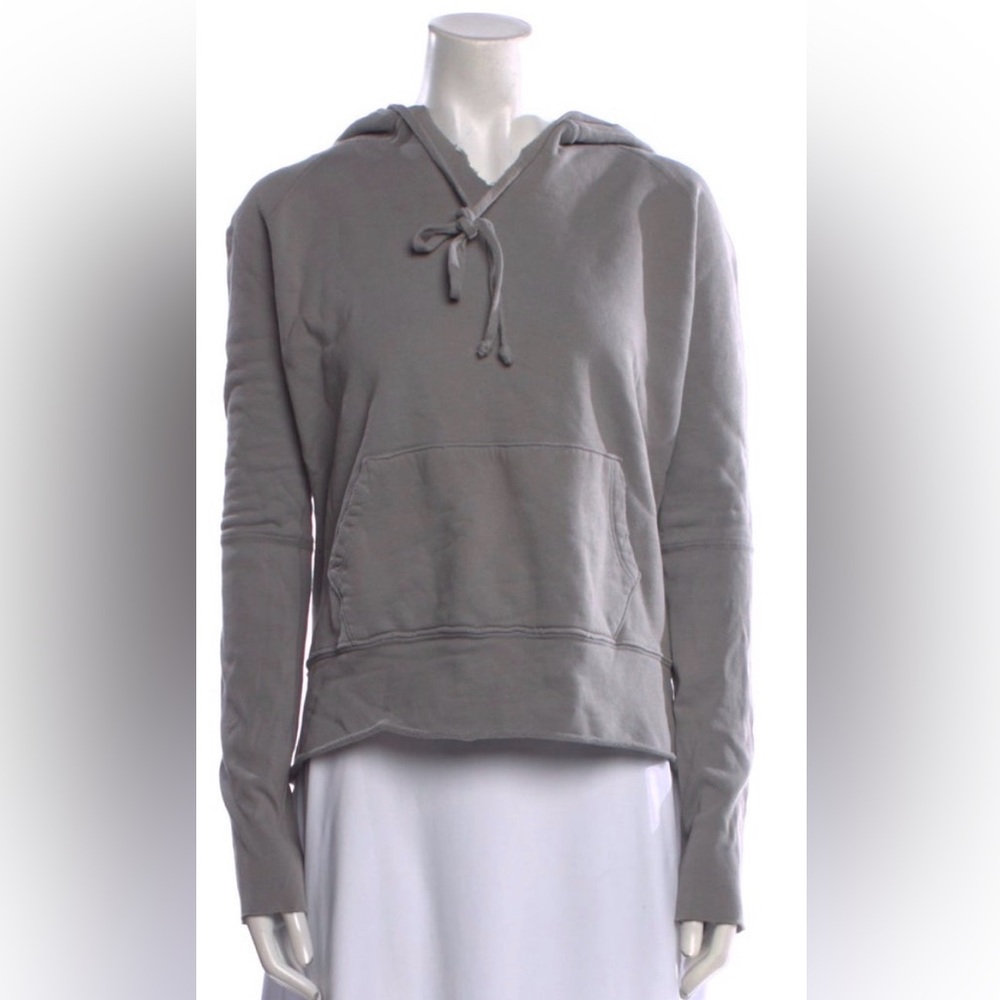 Nili Lotan Janie Distressed Gray Hoodie
